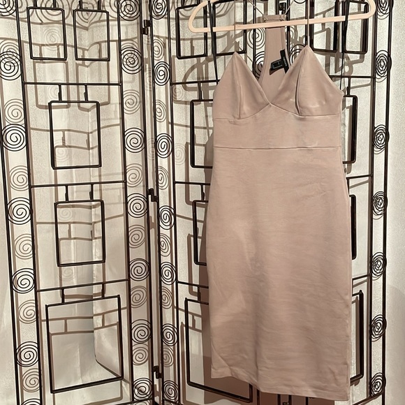 Putty Color Body Con Dress - Picture 3 of 5